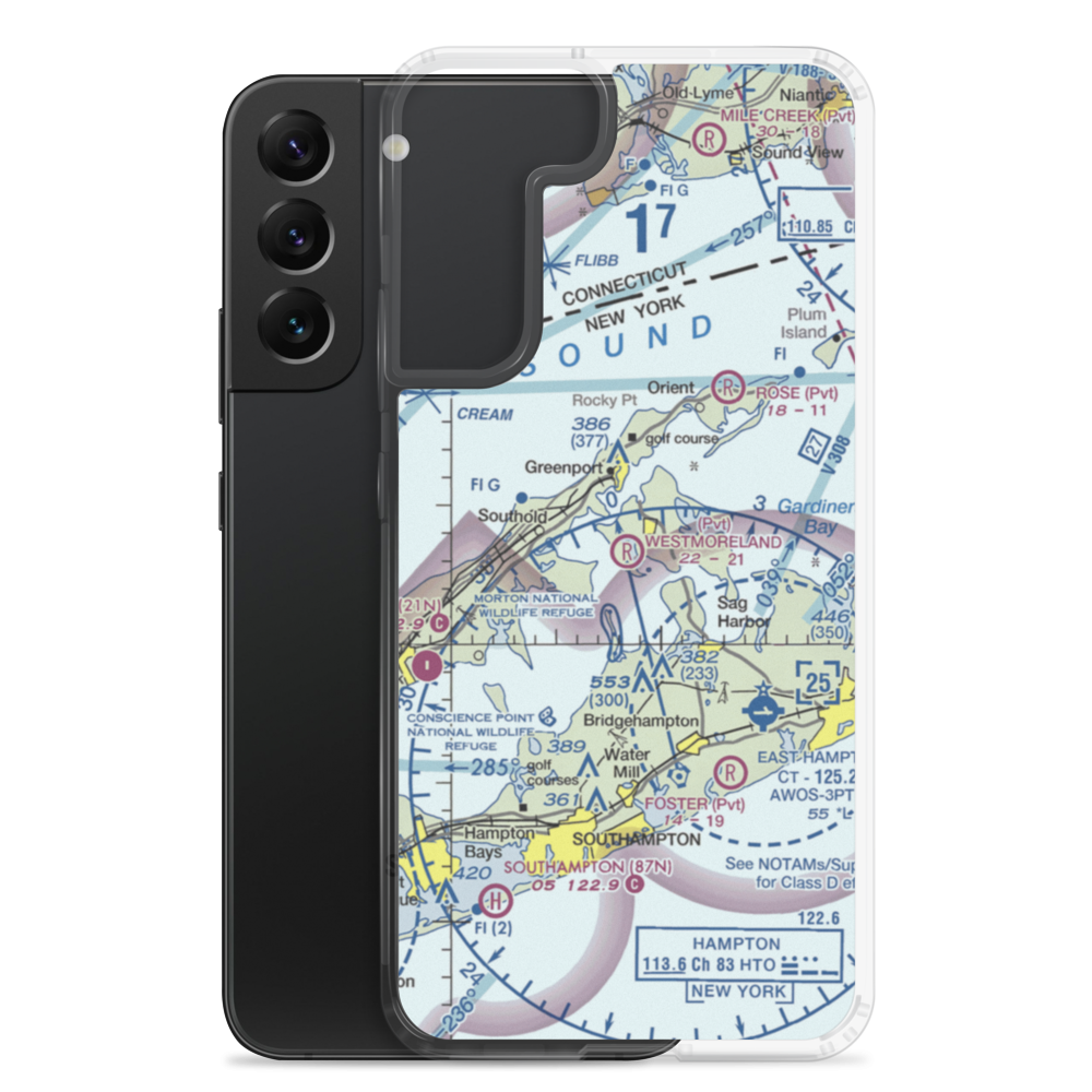 Westmoreland Airport (49NY) VFR Sectional Samsung Case Samsung Galaxy S22 Plus model shown