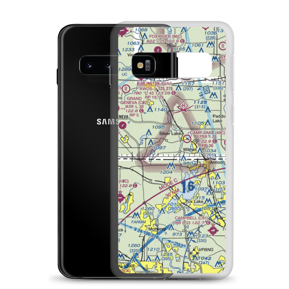 Westosha Airport (5K6) VFR Sectional Samsung Case Samsung Galaxy S10 model shown