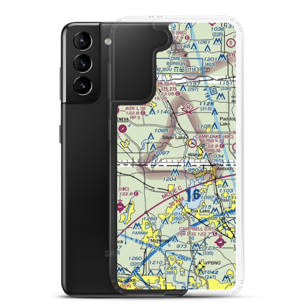 Westosha Airport (5K6) VFR Sectional Samsung Case Samsung Galaxy S21 Plus model shown