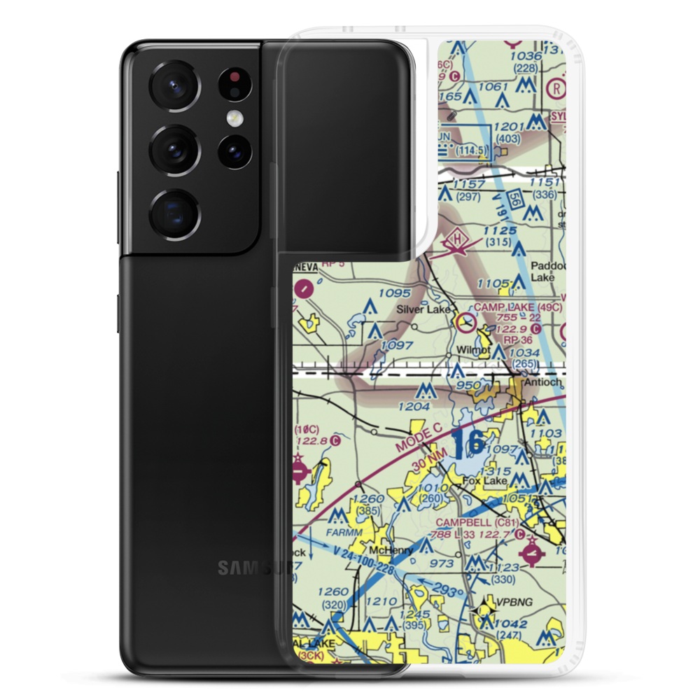 Westosha Airport (5K6) VFR Sectional Samsung Case Samsung Galaxy S21 Ultra model shown