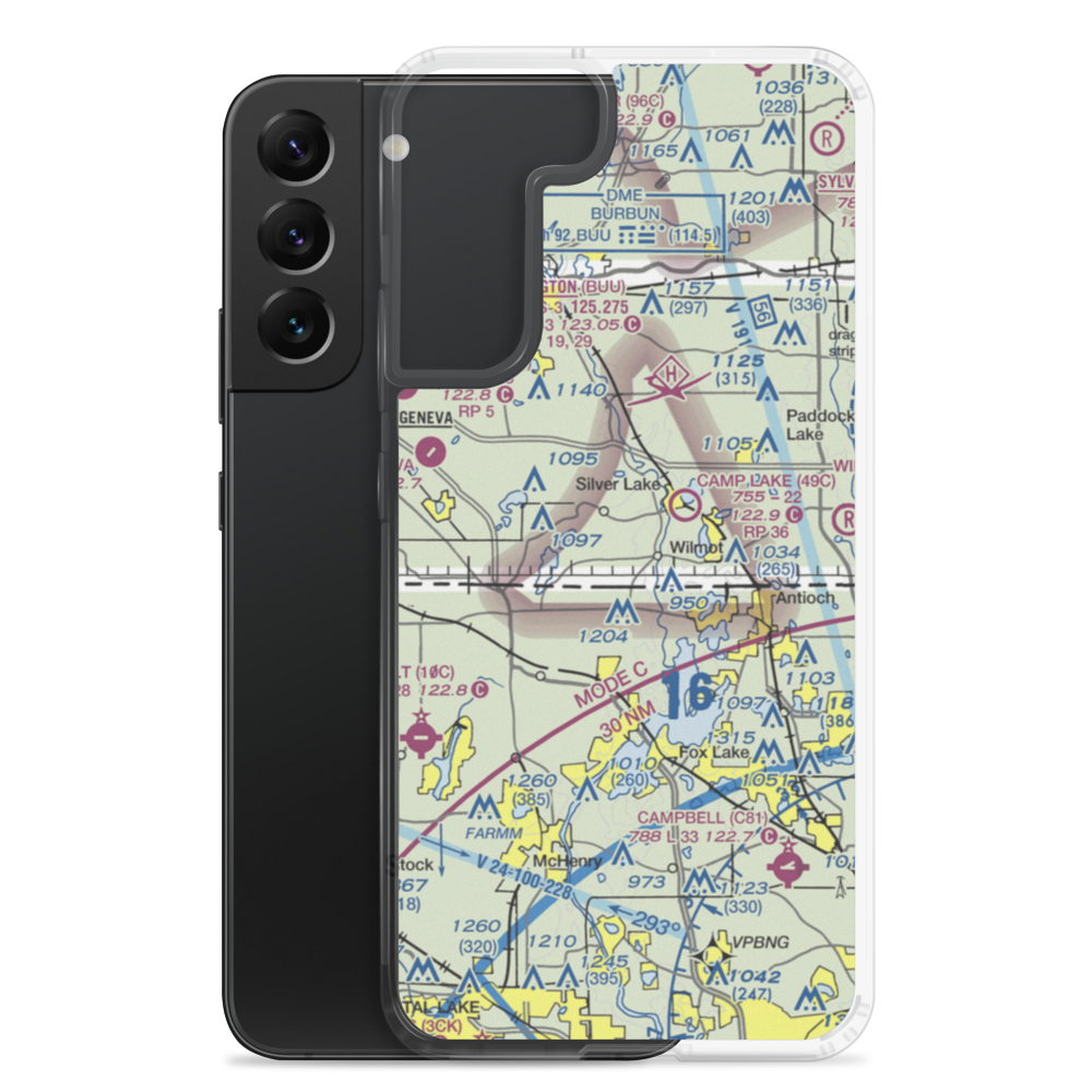 Westosha Airport (5K6) VFR Sectional Samsung Case Samsung Galaxy S22 Plus model shown