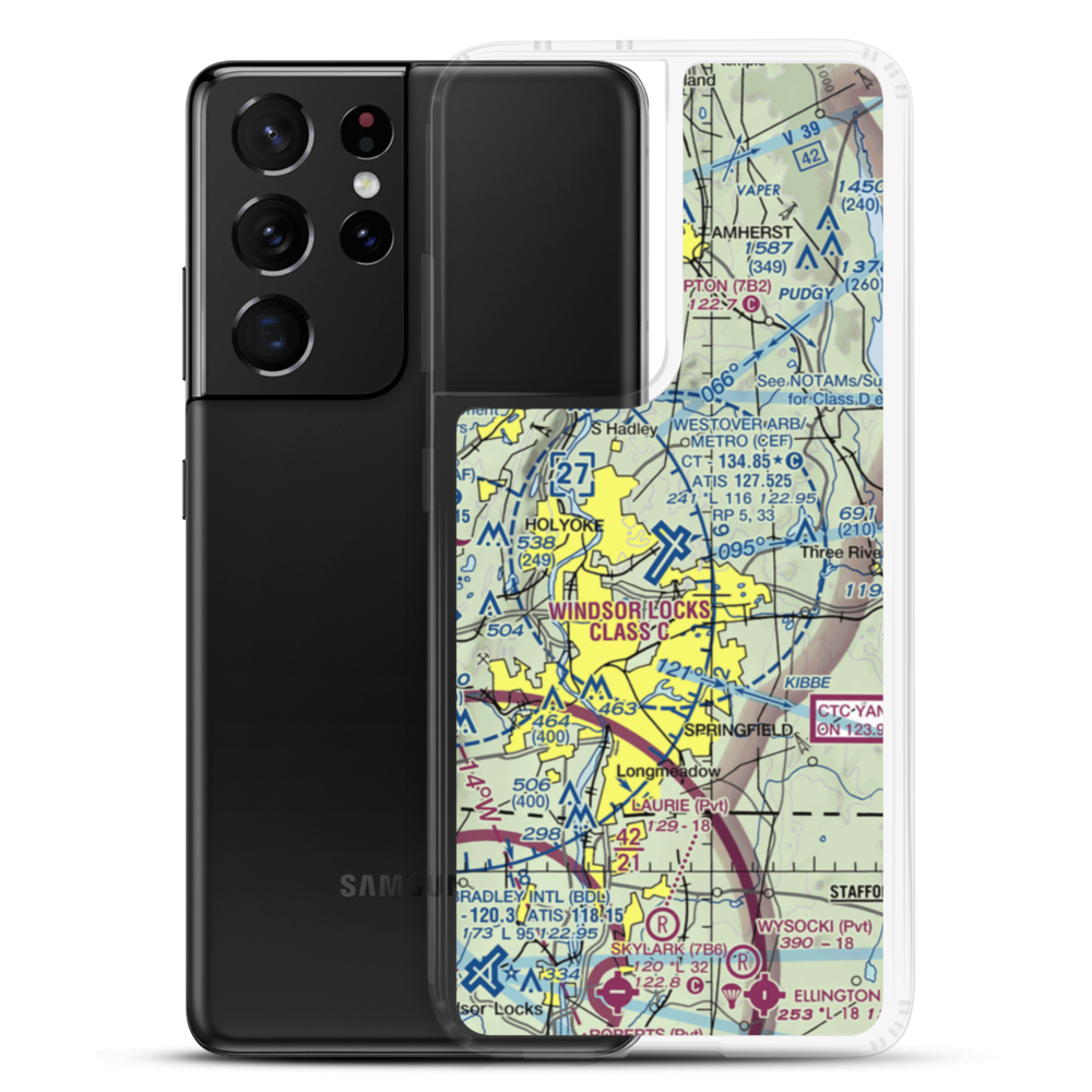 Westover ARB/Metropolitan Airport (CEF) VFR Sectional Samsung Case Samsung Galaxy S21 Ultra model shown