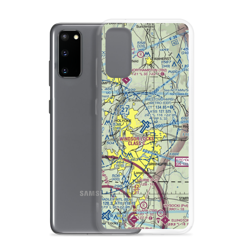 Westover ARB/Metropolitan Airport (CEF) VFR Sectional Samsung Case Samsung Galaxy S20 model shown