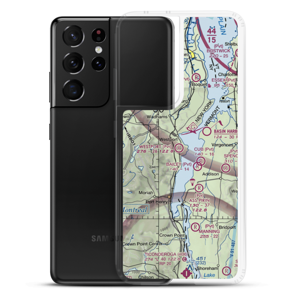 Westport Airport (12NK) VFR Sectional Samsung Case Samsung Galaxy S21 Ultra model shown