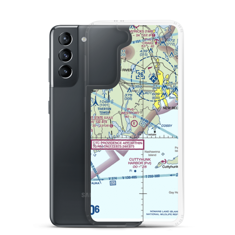 Westport Airport (3MA5) VFR Sectional Samsung Case Samsung Galaxy S21 model shown