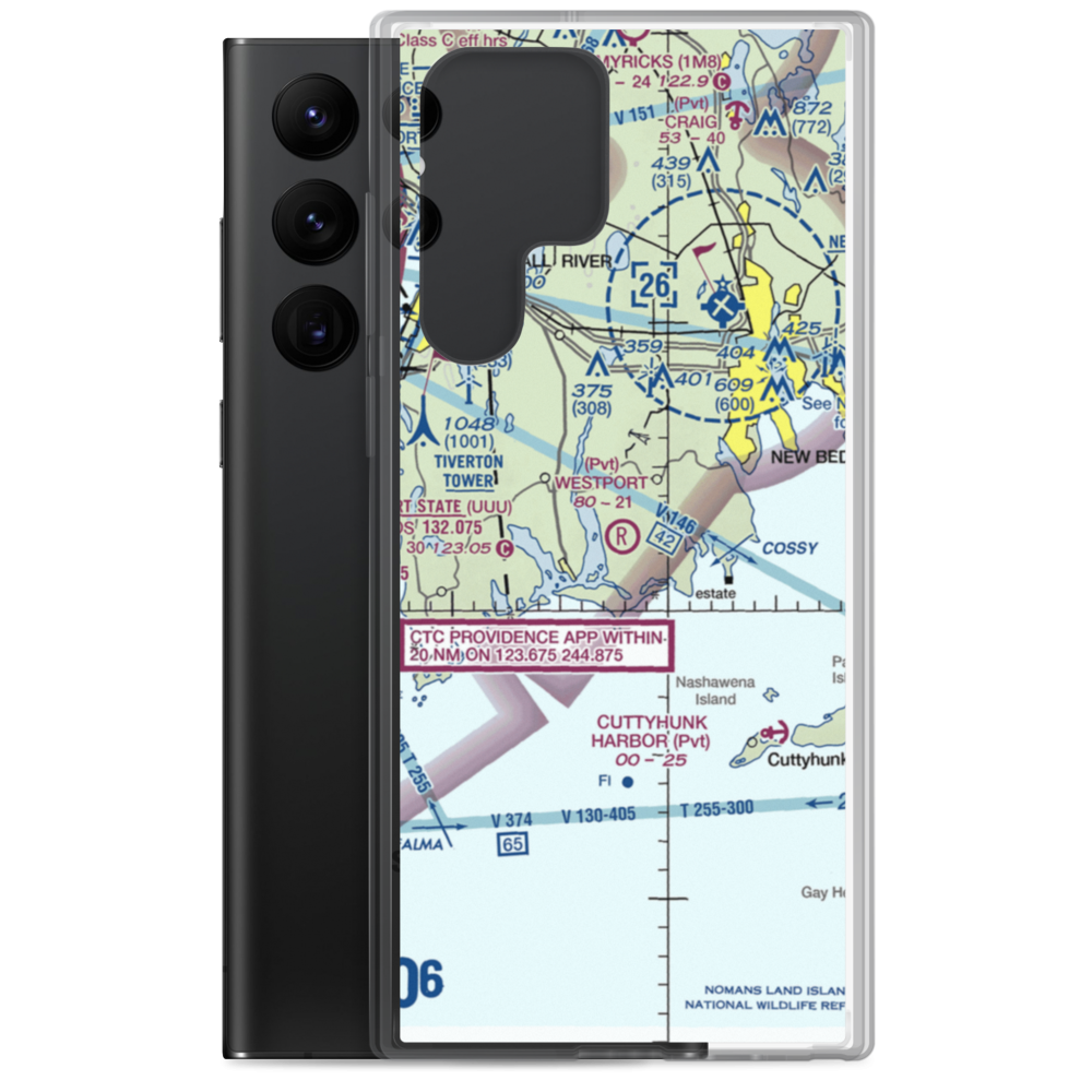 Westport Airport (3MA5) VFR Sectional Samsung Case Samsung Galaxy S22 Ultra model shown