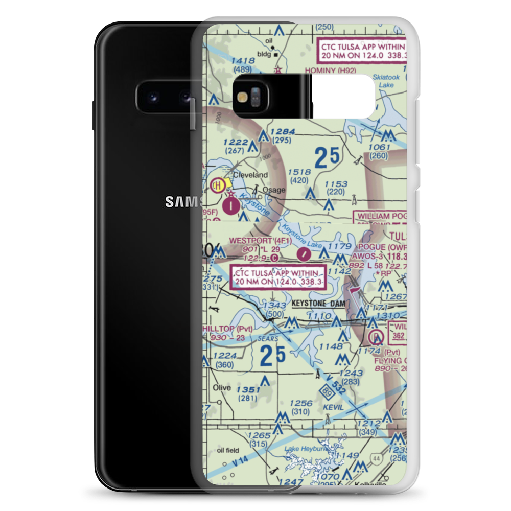 Westport Airport (4F1) VFR Sectional Samsung Case Samsung Galaxy S10+ model shown
