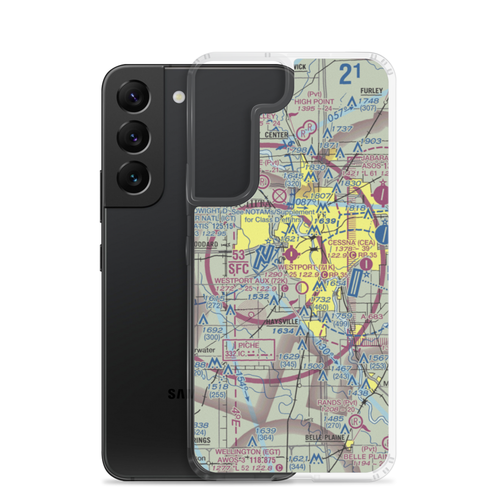 Westport Airport (71K) VFR Sectional Samsung Case Samsung Galaxy S22 model shown