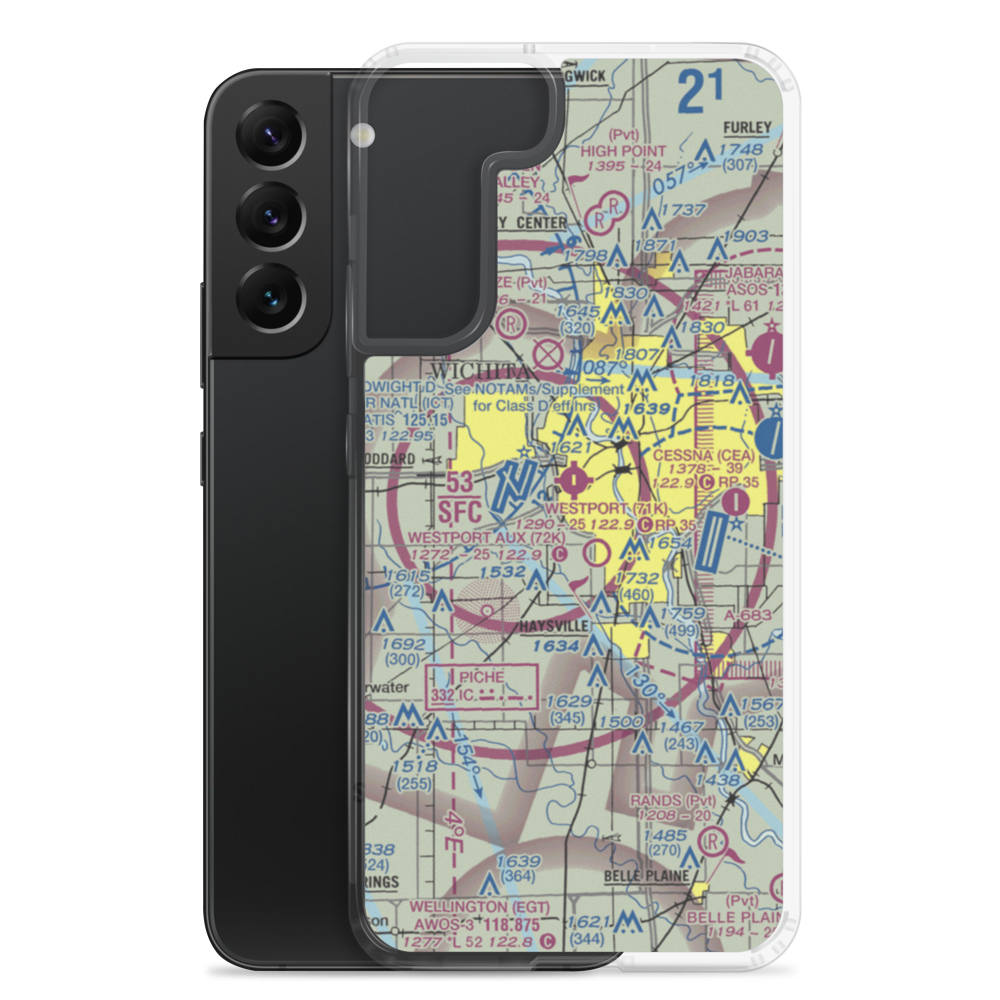 Westport Airport (71K) VFR Sectional Samsung Case Samsung Galaxy S22 Plus model shown