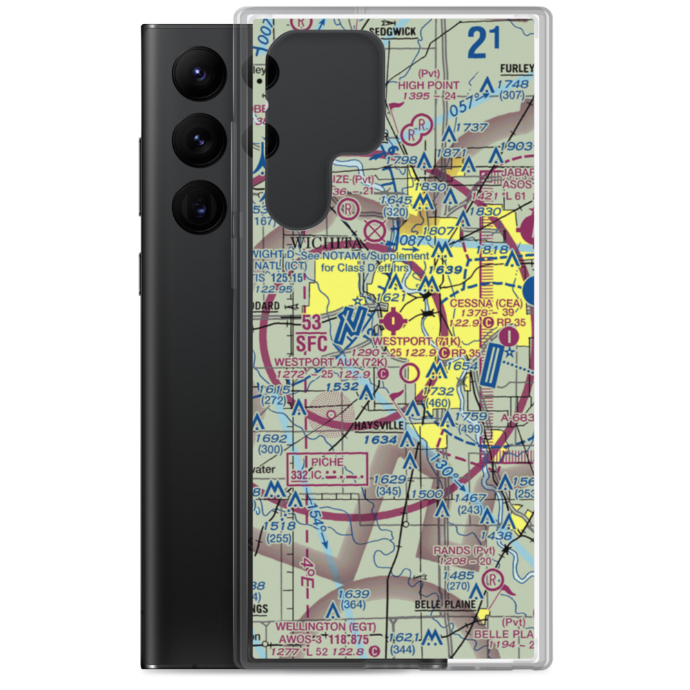 Westport Airport (71K) VFR Sectional Samsung Case Samsung Galaxy S22 Ultra model shown
