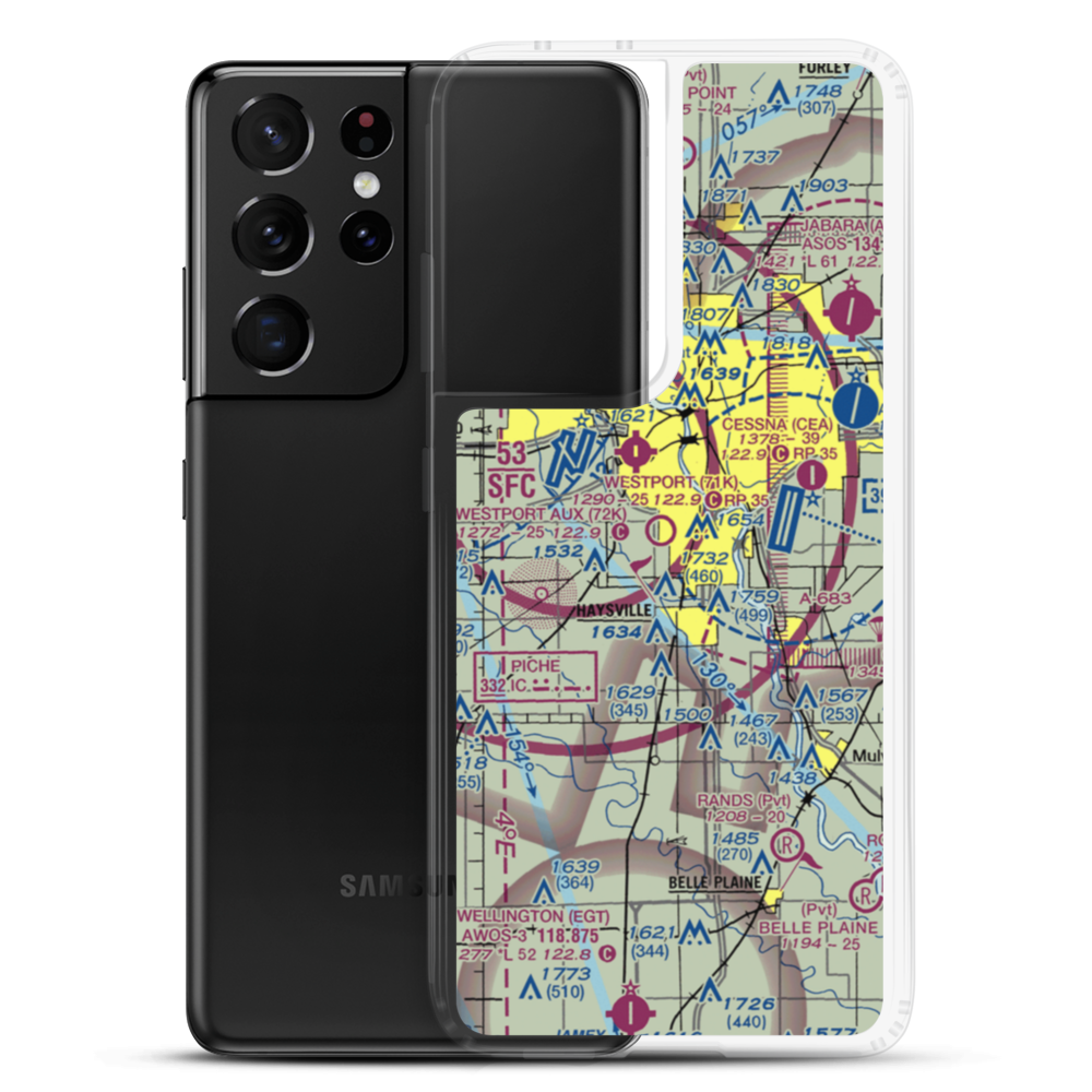 Westport Auxiliary Airport (72K) VFR Sectional Samsung Case Samsung Galaxy S21 Ultra model shown