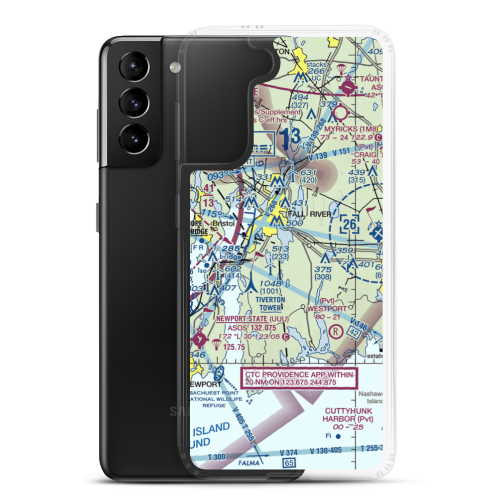 Westport Seaplane Base (MA82) VFR Sectional Samsung Case Samsung Galaxy S21 Plus model shown