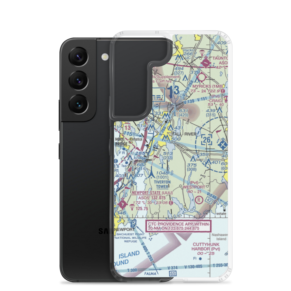 Westport Seaplane Base (MA82) VFR Sectional Samsung Case Samsung Galaxy S22 model shown