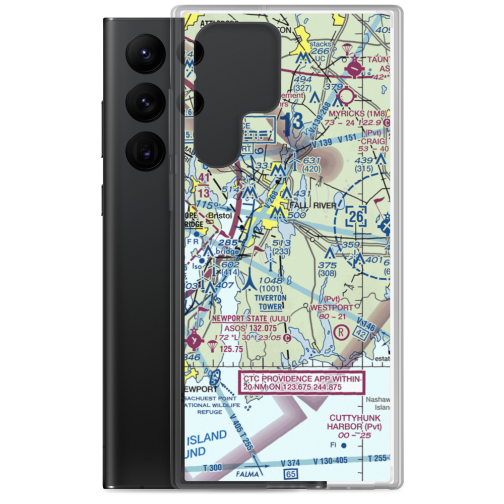 Westport Seaplane Base (MA82) VFR Sectional Samsung Case Samsung Galaxy S22 Ultra model shown