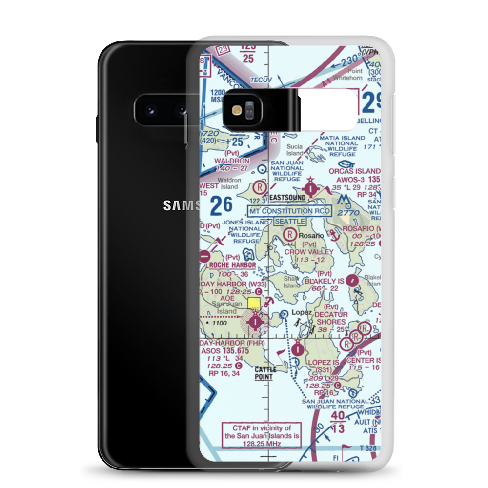 Westsound/Wsx Seaplane Base (WA83) VFR Sectional Samsung Case Samsung Galaxy S10 model shown