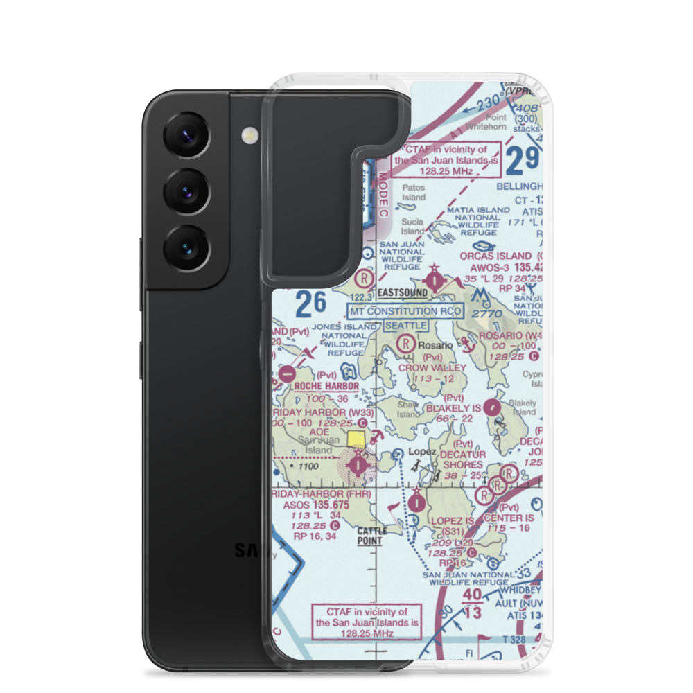 Westsound/Wsx Seaplane Base (WA83) VFR Sectional Samsung Case Samsung Galaxy S22 model shown