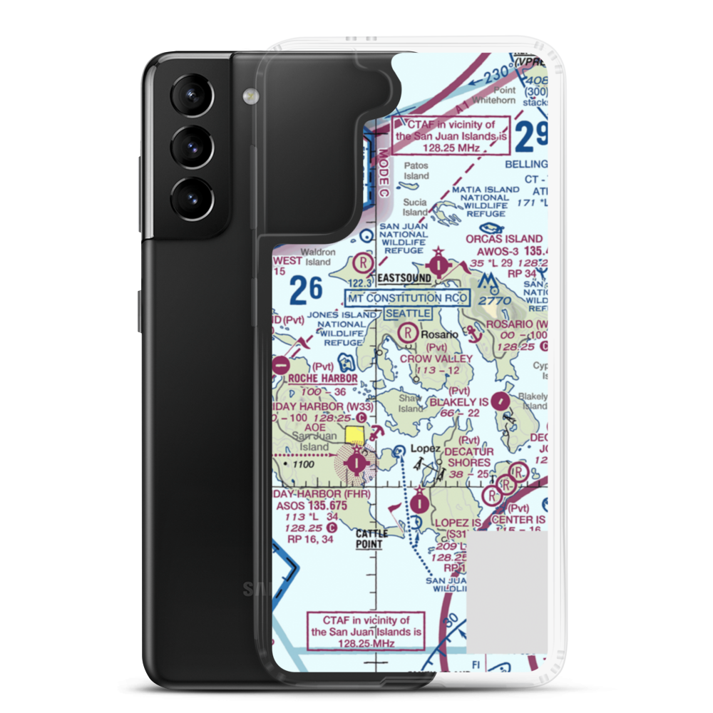 Westsound/Wsx Seaplane Base (WSX) VFR Sectional Samsung Case Samsung Galaxy S21 Plus model shown