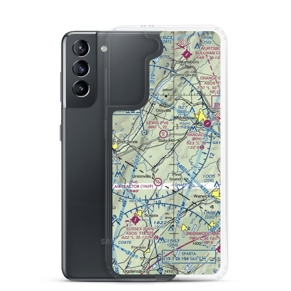 Westtown Airport (1NK5) VFR Sectional Samsung Case Samsung Galaxy S21 model shown