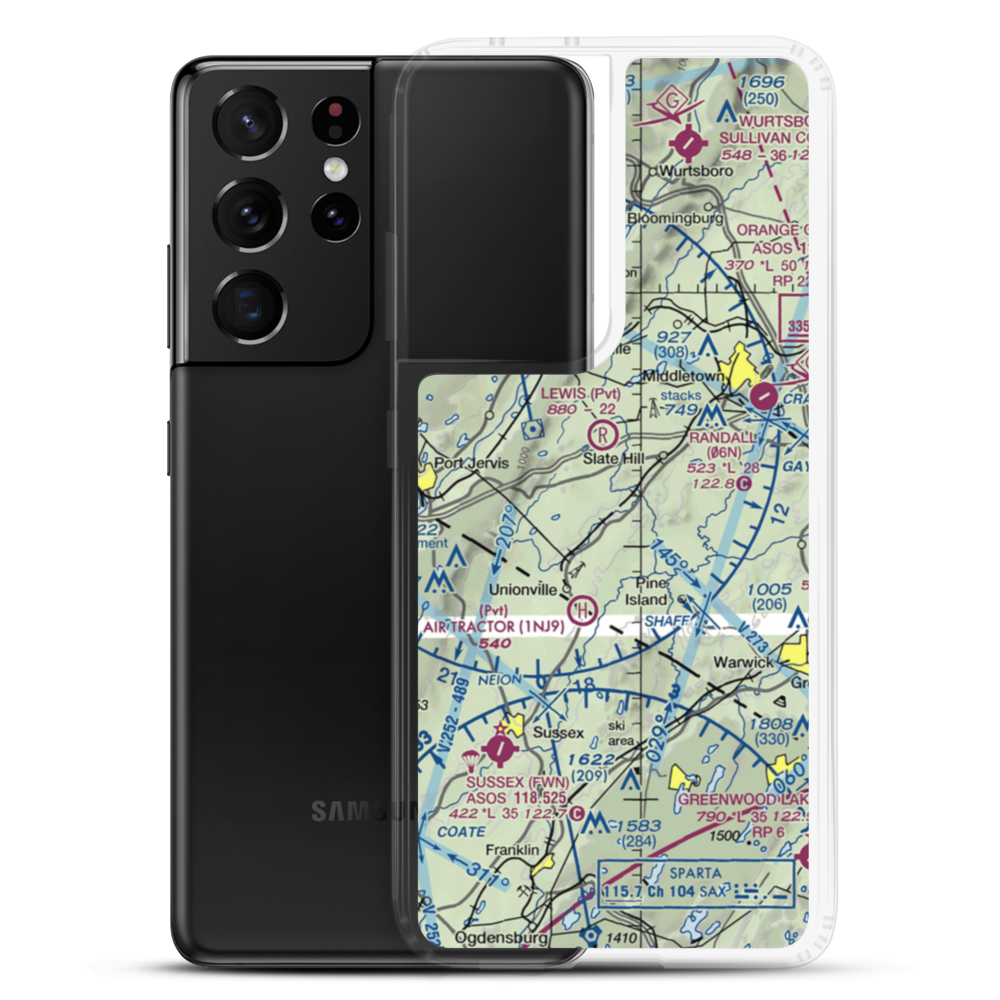 Westtown Airport (1NK5) VFR Sectional Samsung Case Samsung Galaxy S21 Ultra model shown