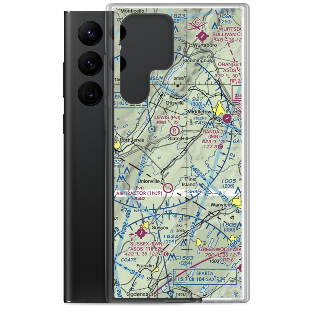 Westtown Airport (1NK5) VFR Sectional Samsung Case Samsung Galaxy S22 Ultra model shown