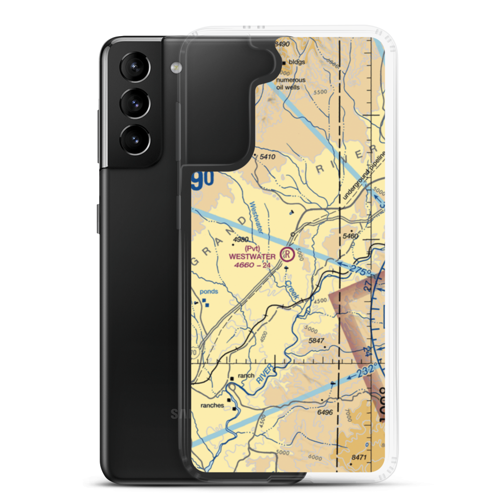Westwater Airport (UT42) VFR Sectional Samsung Case Samsung Galaxy S21 Plus model shown