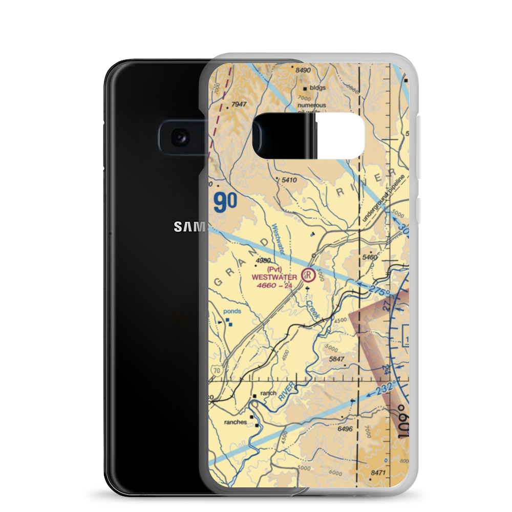 Westwater Airport (UT42) VFR Sectional Samsung Case Samsung Galaxy S10e model shown