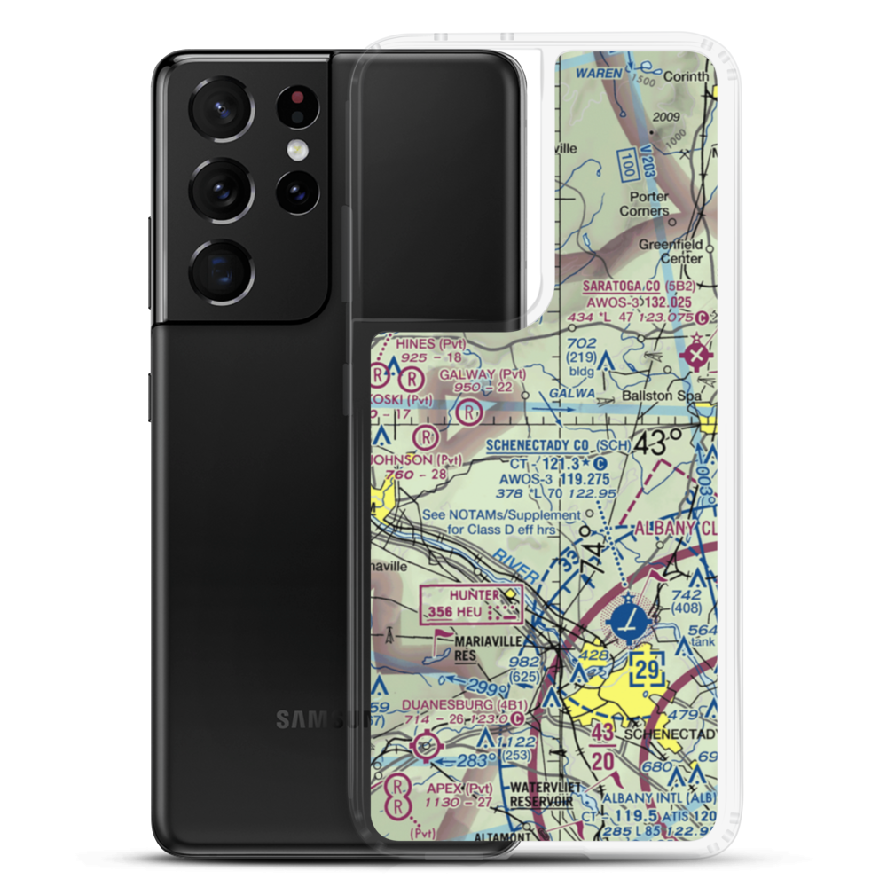 Westwind Farm Airport (0NK2) VFR Sectional Samsung Case Samsung Galaxy S21 Ultra model shown