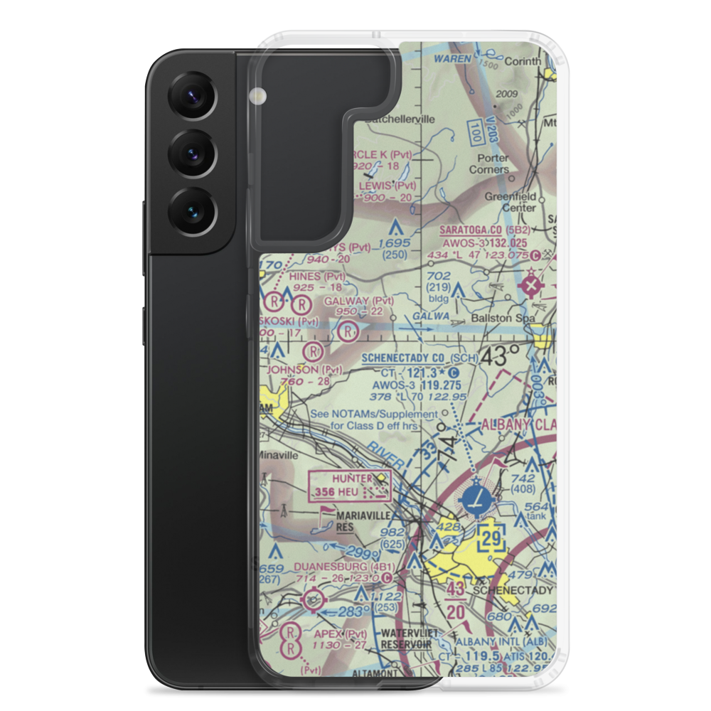 Westwind Farm Airport (0NK2) VFR Sectional Samsung Case Samsung Galaxy S22 Plus model shown