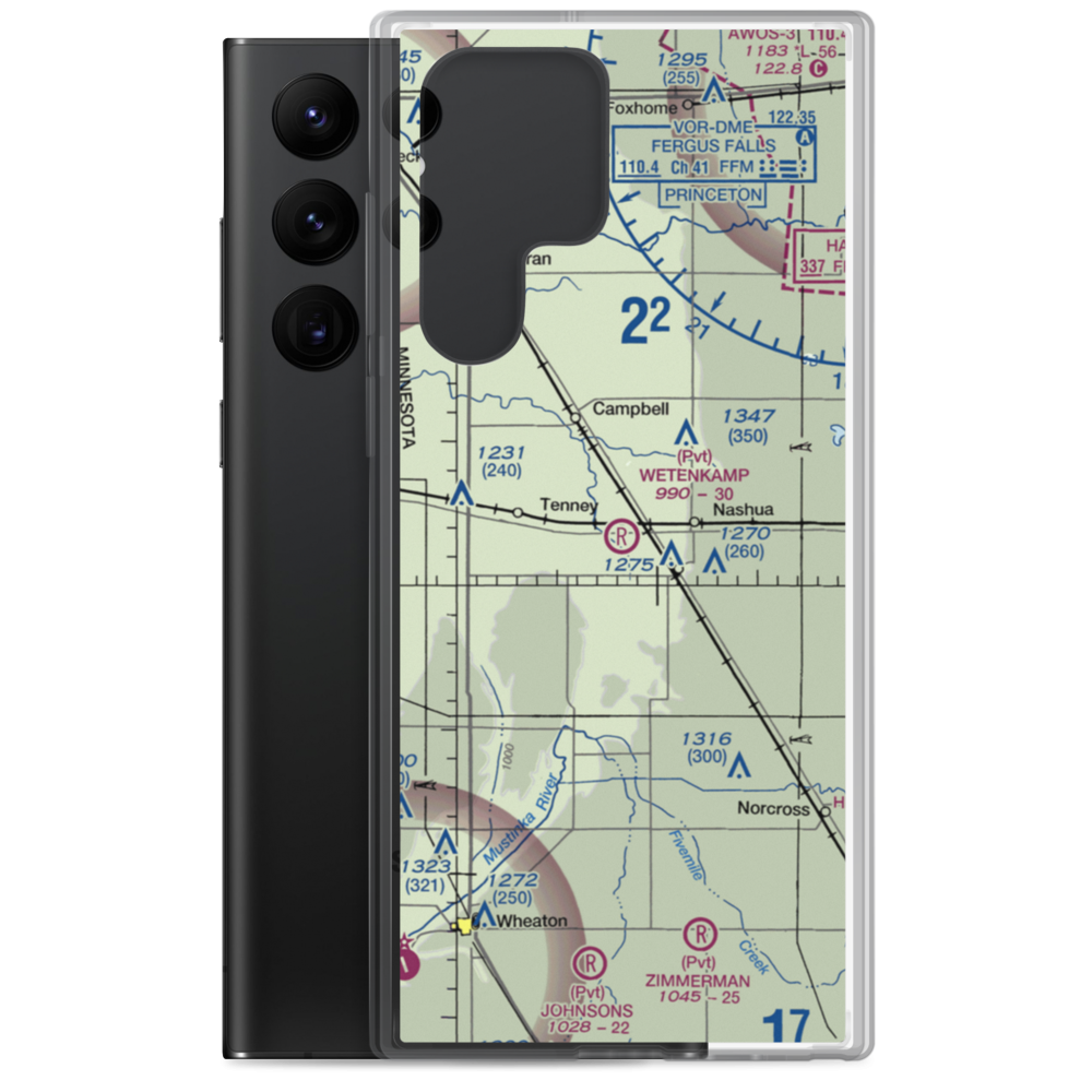 Wetenkamp Airport (29MN) VFR Sectional Samsung Case Samsung Galaxy S22 Ultra model shown