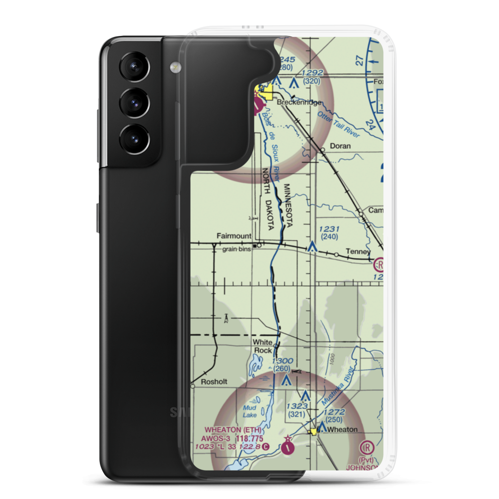 Wetherbee Farm Airport (1MN0) VFR Sectional Samsung Case Samsung Galaxy S21 Plus model shown
