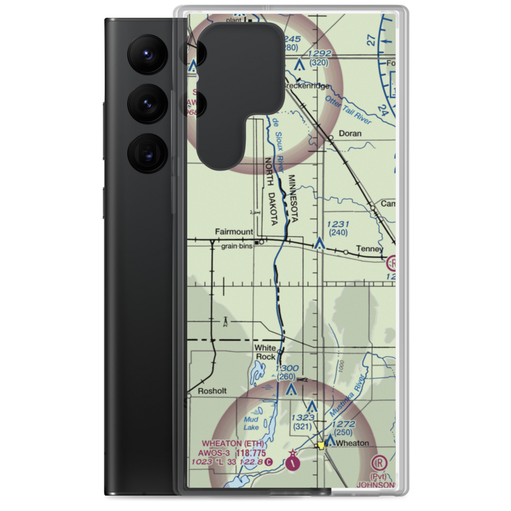 Wetherbee Farm Airport (1MN0) VFR Sectional Samsung Case Samsung Galaxy S22 Ultra model shown