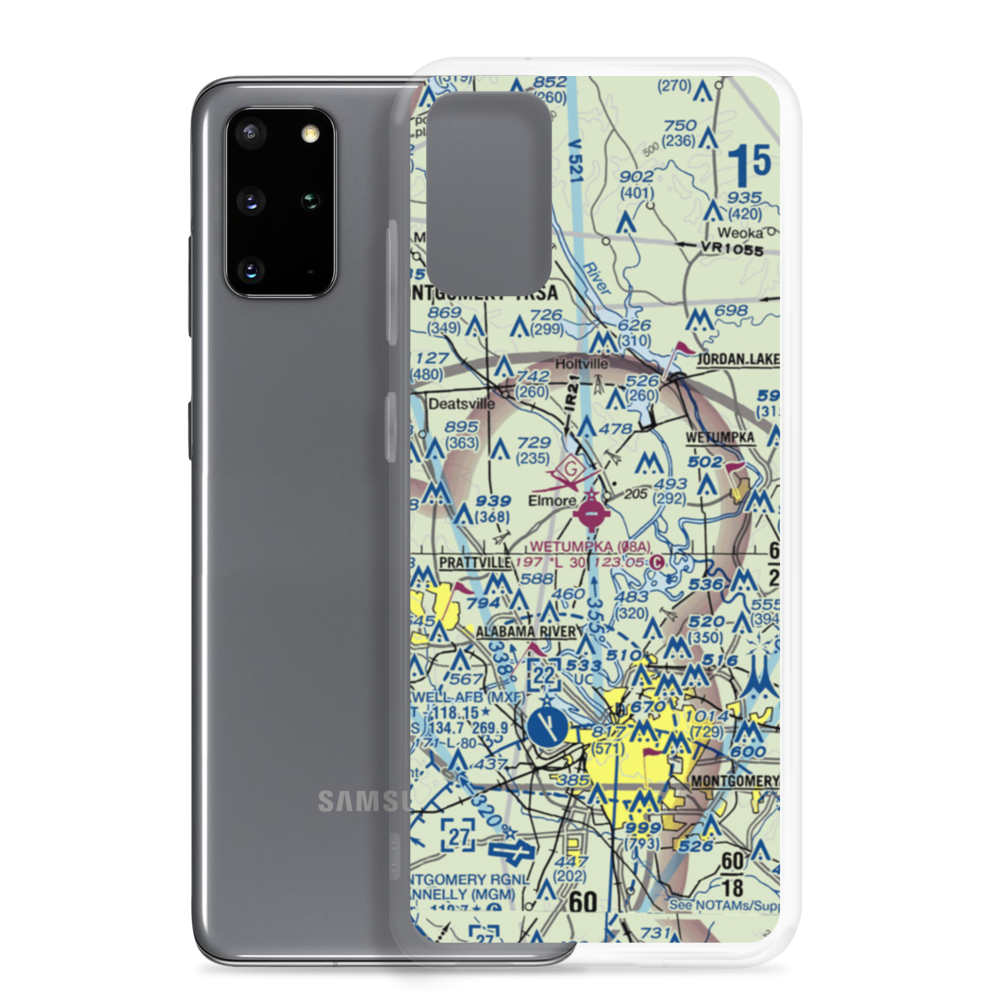 Wetumpka Municipal Airport (08A) VFR Sectional Samsung Case Samsung Galaxy S20 Plus model shown