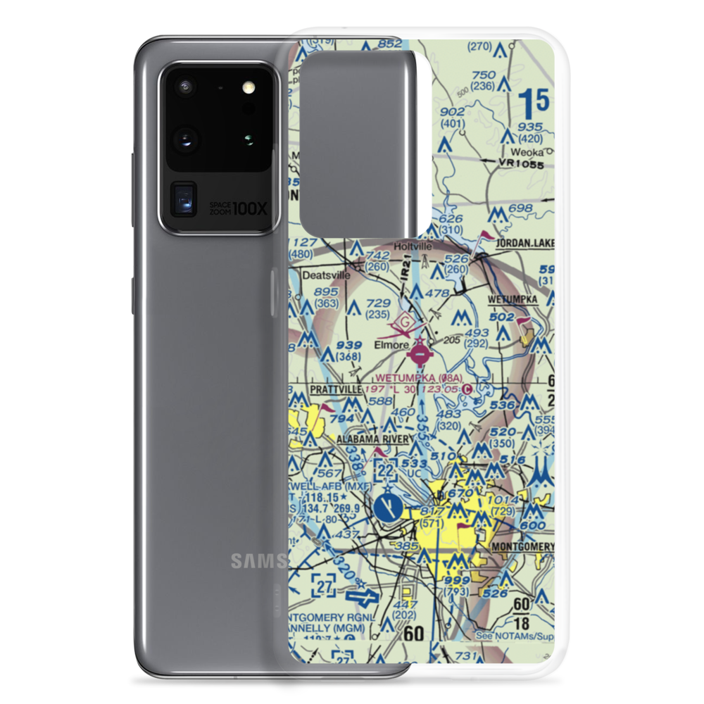 Wetumpka Municipal Airport (08A) VFR Sectional Samsung Case Samsung Galaxy S20 Ultra model shown