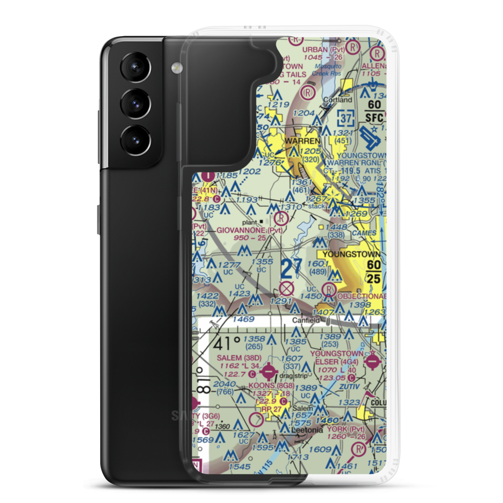 Wetzl Airport (46OH) VFR Sectional Samsung Case Samsung Galaxy S21 Plus model shown