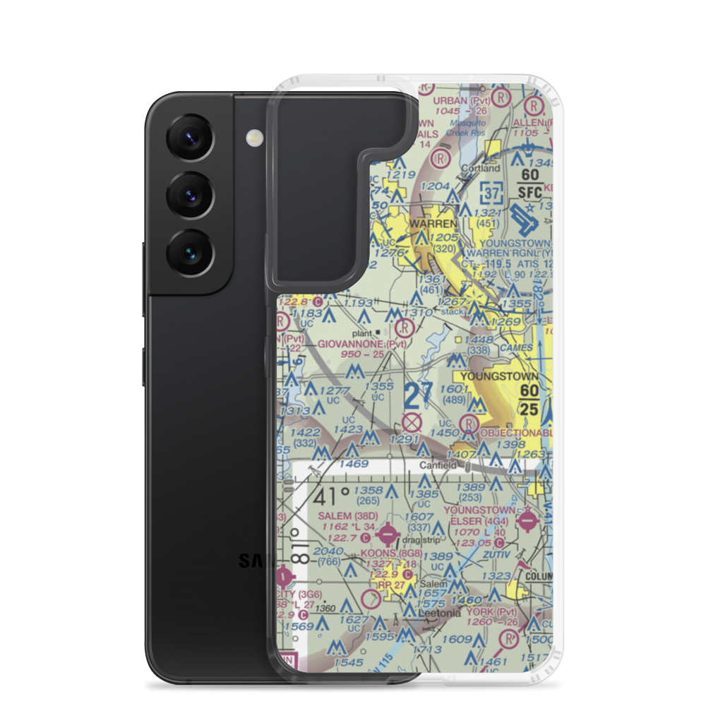 Wetzl Airport (46OH) VFR Sectional Samsung Case Samsung Galaxy S22 model shown