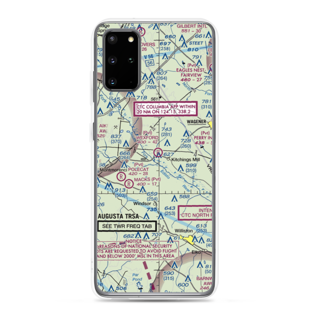 Wexford Landing Airport (4SC7) VFR Sectional Samsung Case Samsung Galaxy S20 Plus model shown