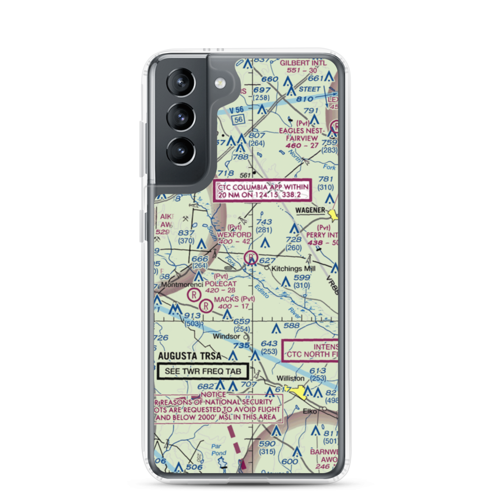 Wexford Landing Airport (4SC7) VFR Sectional Samsung Case Samsung Galaxy S21 model shown