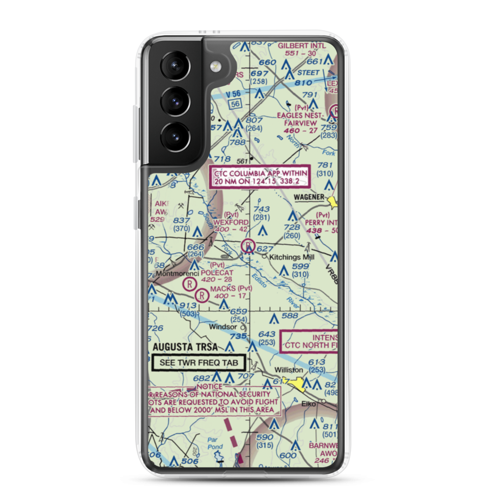 Wexford Landing Airport (4SC7) VFR Sectional Samsung Case Samsung Galaxy S21 Plus model shown