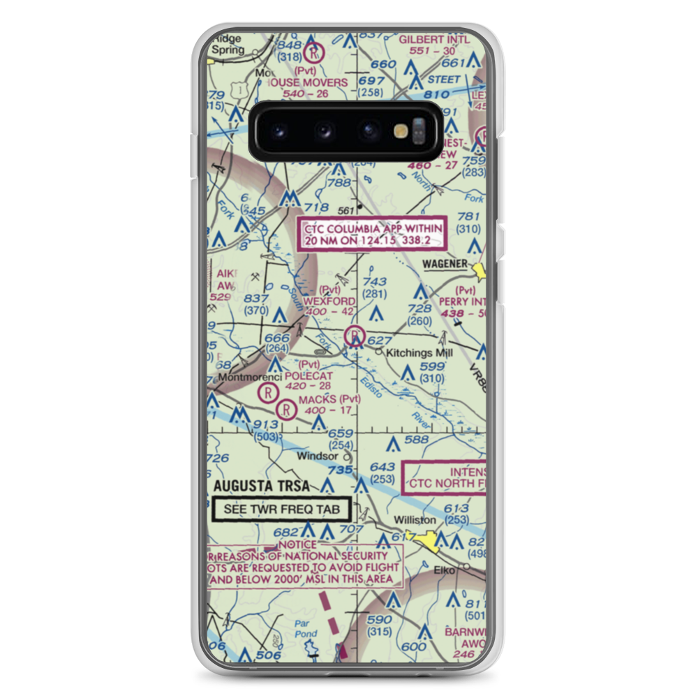 Wexford Landing Airport (4SC7) VFR Sectional Samsung Case Samsung Galaxy S10+ model shown