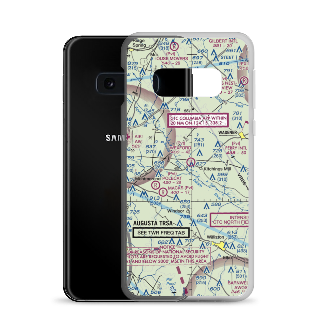 Wexford Landing Airport (4SC7) VFR Sectional Samsung Case Samsung Galaxy S10e model shown