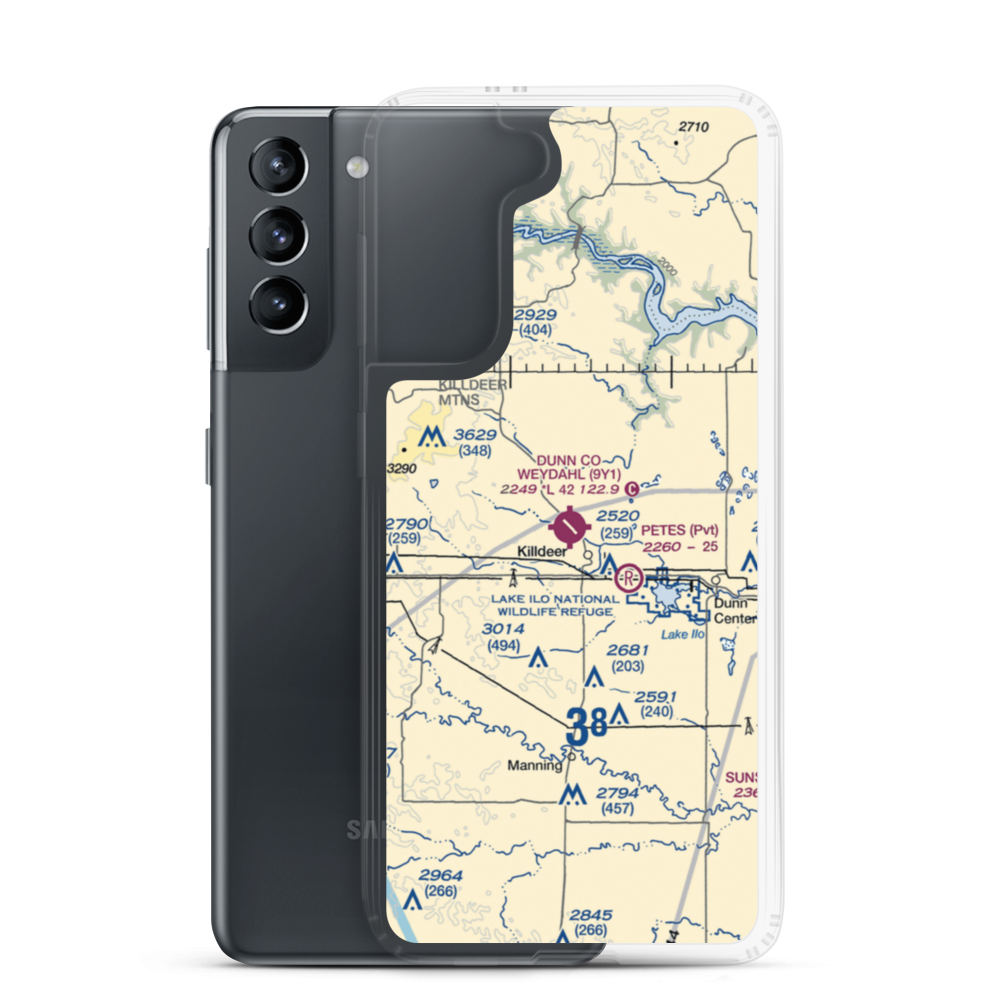 Weydahl Field (9Y1) VFR Sectional Samsung Case Samsung Galaxy S21 model shown
