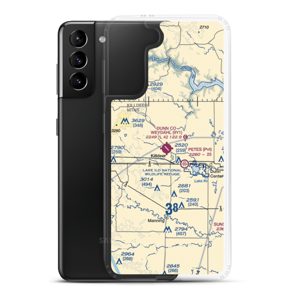 Weydahl Field (9Y1) VFR Sectional Samsung Case Samsung Galaxy S21 Plus model shown