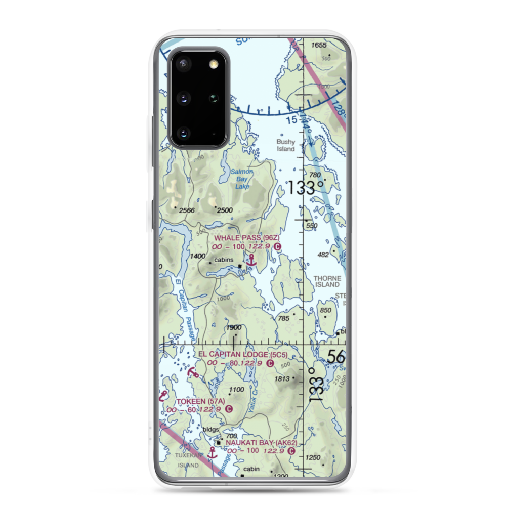 Whale Pass Seaplane Float Harbor Facility (96Z) VFR Sectional Samsung Case Samsung Galaxy S20 Plus model shown