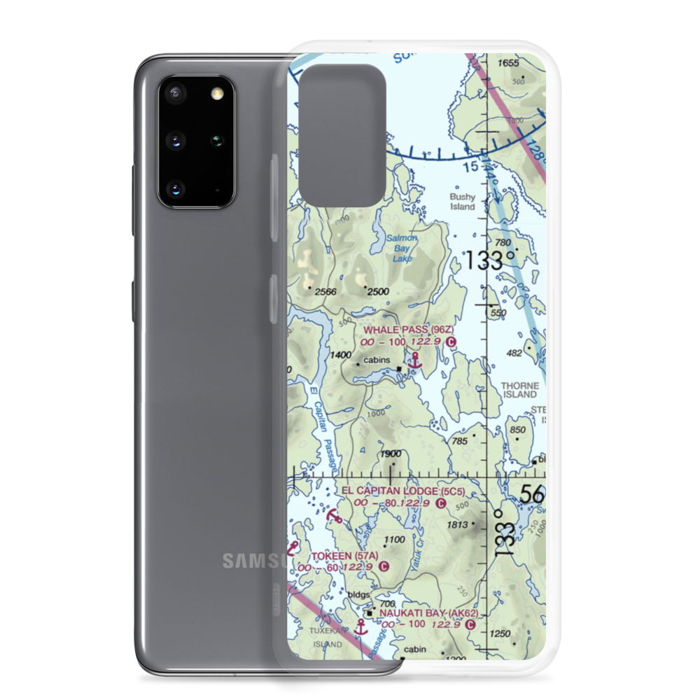 Whale Pass Seaplane Float Harbor Facility (96Z) VFR Sectional Samsung Case Samsung Galaxy S20 Plus model shown