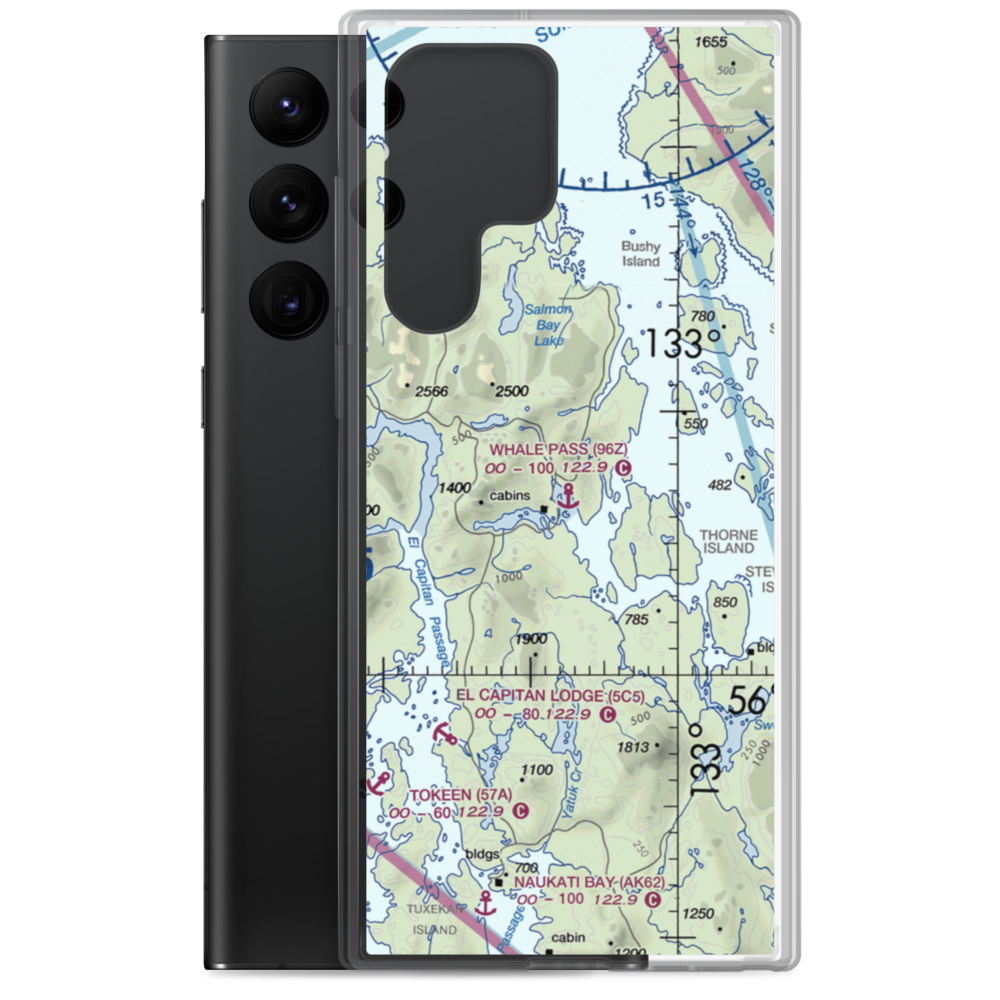 Whale Pass Seaplane Float Harbor Facility (96Z) VFR Sectional Samsung Case Samsung Galaxy S22 Ultra model shown