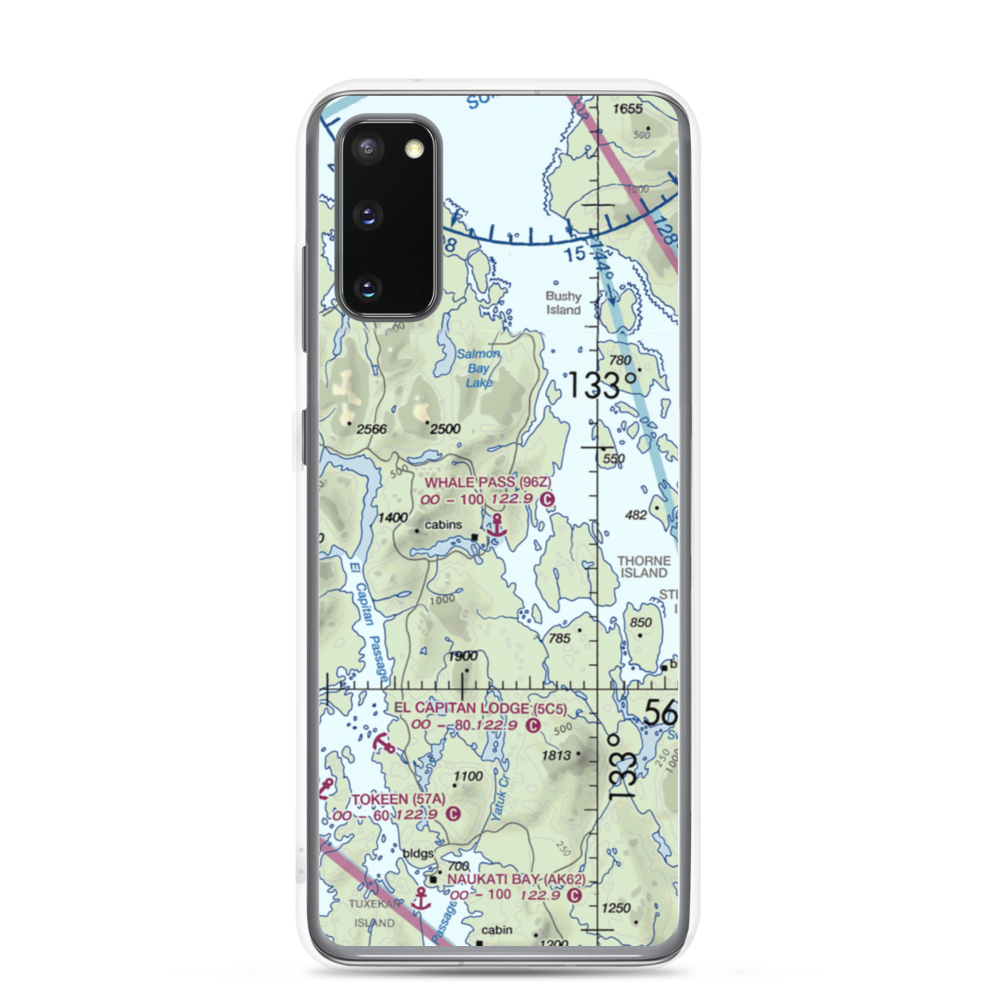 Whale Pass Seaplane Float Harbor Facility (96Z) VFR Sectional Samsung Case Samsung Galaxy S20 model shown