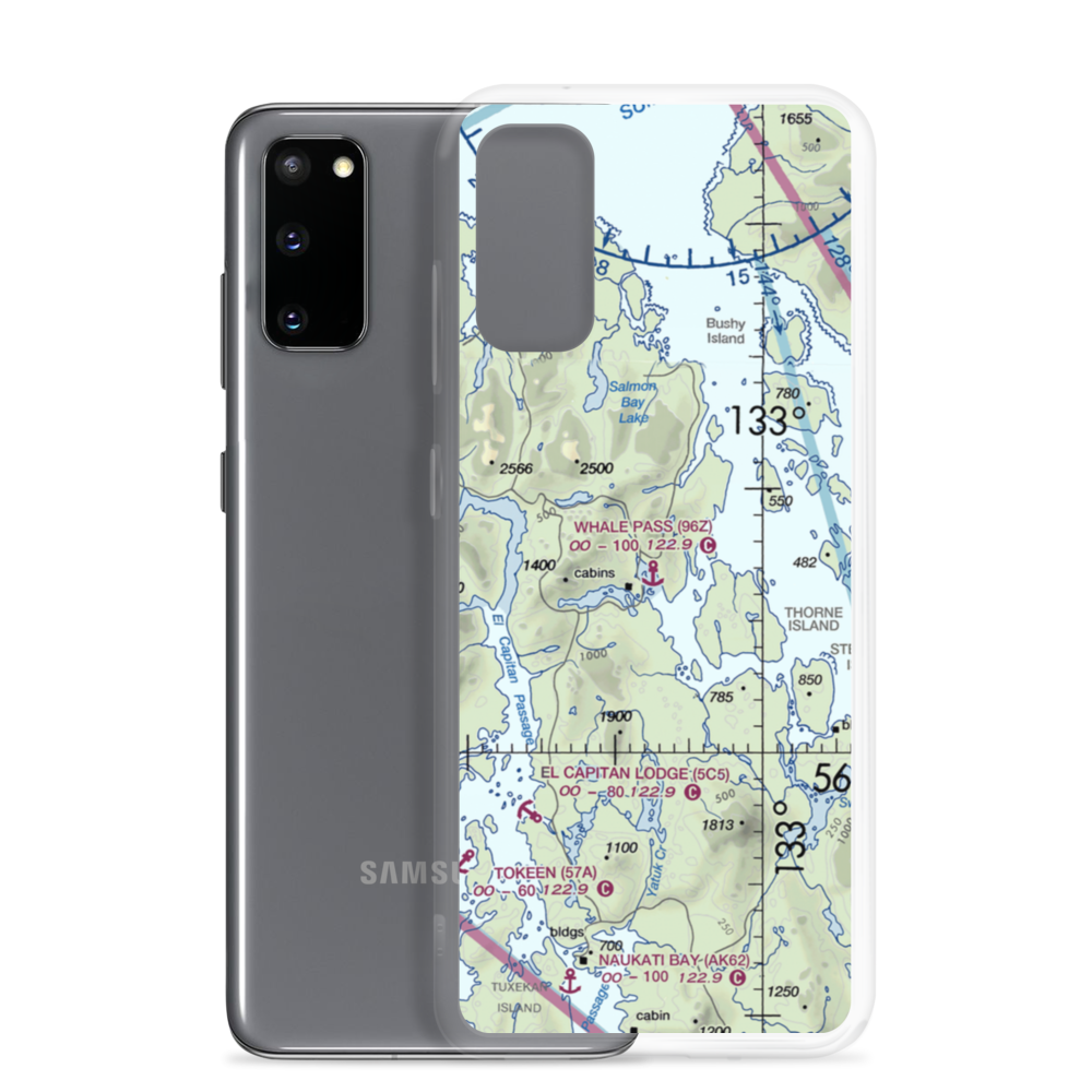 Whale Pass Seaplane Float Harbor Facility (96Z) VFR Sectional Samsung Case Samsung Galaxy S20 model shown