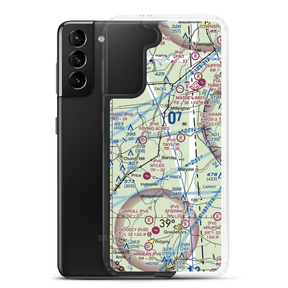 Whalen Field (25MD) VFR Sectional Samsung Case Samsung Galaxy S21 Plus model shown