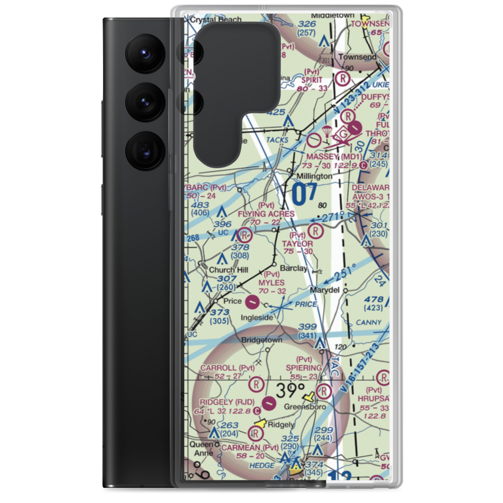 Whalen Field (25MD) VFR Sectional Samsung Case Samsung Galaxy S22 Ultra model shown