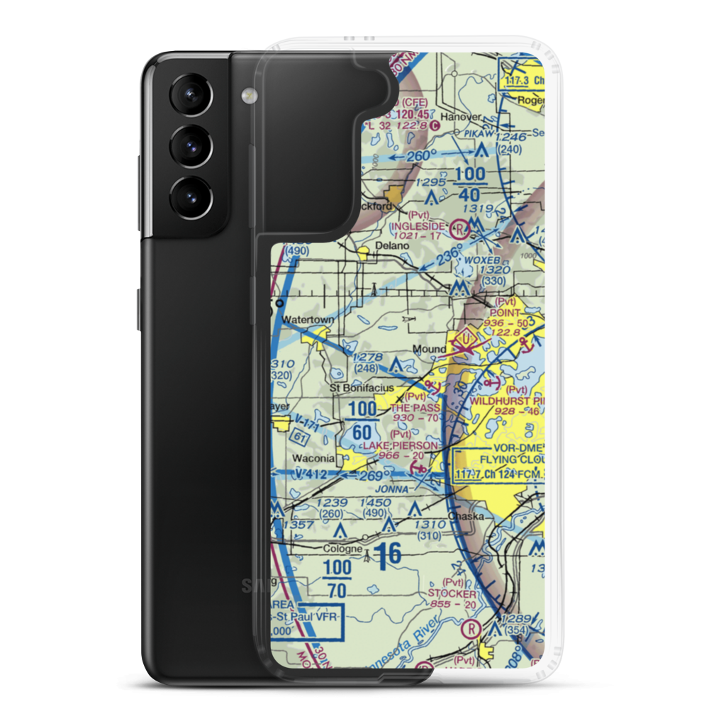 Whaletail Lake Seaplane Base (95MN) VFR Sectional Samsung Case Samsung Galaxy S21 Plus model shown